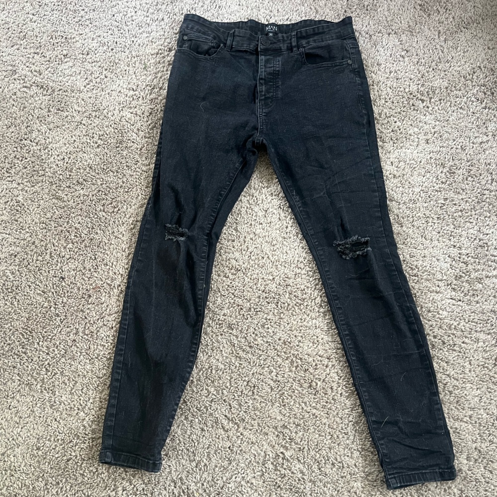 Boohoo man black skinny jeans